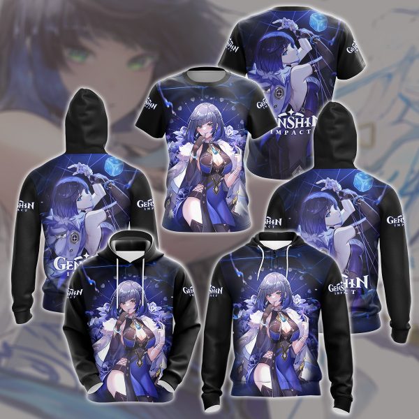 Genshin Impact Yelan Video Game All Over Printed T-shirt Tank Top Zip Hoodie Pullover Hoodie Hawaiian Shirt Beach Shorts Joggers