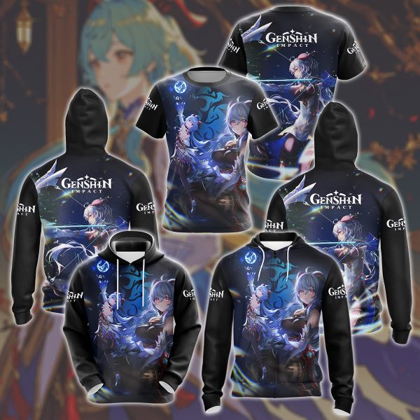 Genshin Impact Ganyu Video Game All Over Printed T-shirt Tank Top Zip Hoodie Pullover Hoodie Hawaiian Shirt Beach Shorts Joggers