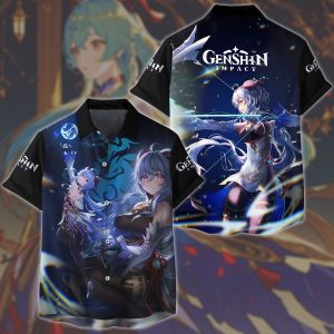 Genshin Impact Ganyu Video Game All Over Printed T-shirt Tank Top Zip Hoodie Pullover Hoodie Hawaiian Shirt Beach Shorts Joggers Hawaiian Shirt S 