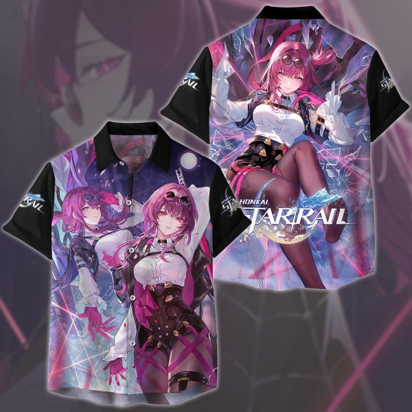 Honkai: Star Rail Kafka Video Game All Over Printed T-shirt Tank Top Zip Hoodie Pullover Hoodie Hawaiian Shirt Beach Shorts Joggers Hawaiian Shirt S