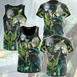 Genshin Impact Alhaitham Video Game All Over Printed T-shirt Tank Top Zip Hoodie Pullover Hoodie Hawaiian Shirt Beach Shorts Joggers   