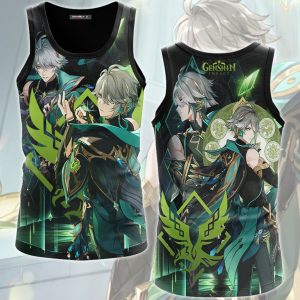 Genshin Impact Alhaitham Video Game All Over Printed T-shirt Tank Top Zip Hoodie Pullover Hoodie Hawaiian Shirt Beach Shorts Joggers Tank Top S 