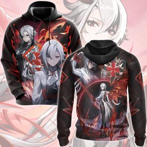 Genshin Impact Arlecchino Video Game All Over Printed T-shirt Tank Top Zip Hoodie Pullover Hoodie Hawaiian Shirt Beach Shorts Joggers Hoodie S 