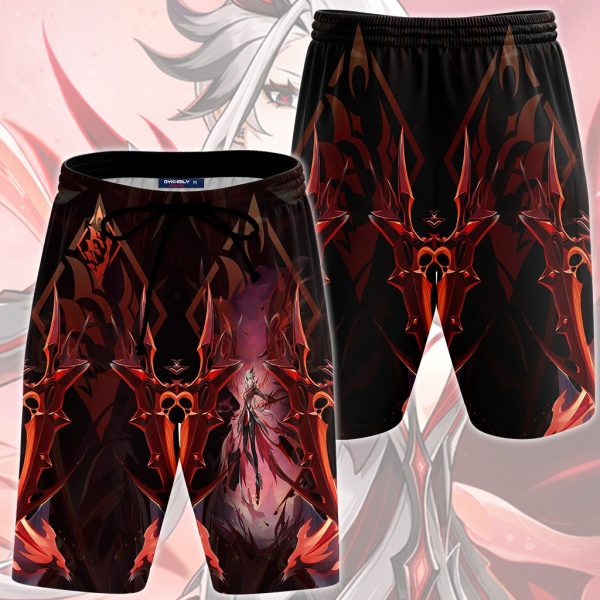 Genshin Impact Arlecchino Video Game All Over Printed T-shirt Tank Top Zip Hoodie Pullover Hoodie Hawaiian Shirt Beach Shorts Joggers Beach Shorts S