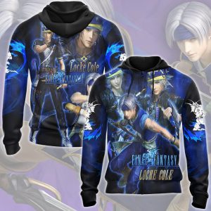 Final Fantasy VI Locke Cole Video Game All Over Printed T-shirt Tank Top Zip Hoodie Pullover Hoodie Hawaiian Shirt Beach Shorts Joggers Zip Hoodie S 