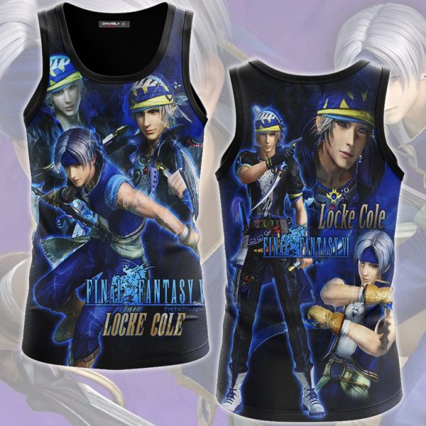 Final Fantasy VI Locke Cole Video Game All Over Printed T-shirt Tank Top Zip Hoodie Pullover Hoodie Hawaiian Shirt Beach Shorts Joggers Tank Top S