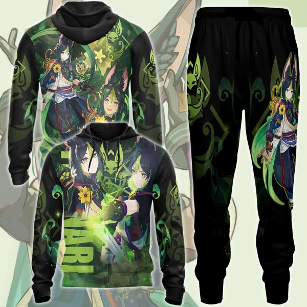 Genshin Impact Tighnari Video Game All Over Printed T-shirt Tank Top Zip Hoodie Pullover Hoodie Hawaiian Shirt Beach Shorts Joggers