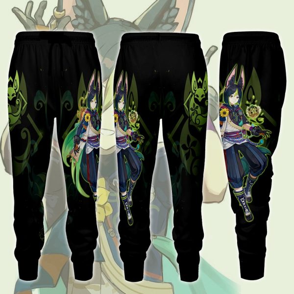 Genshin Impact Tighnari Video Game All Over Printed T-shirt Tank Top Zip Hoodie Pullover Hoodie Hawaiian Shirt Beach Shorts Joggers Joggers S