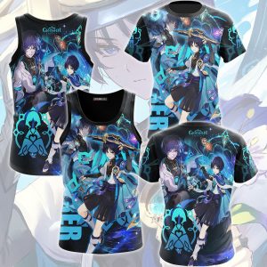 Genshin Impact Wanderer Video Game All Over Printed T-shirt Tank Top Zip Hoodie Pullover Hoodie Hawaiian Shirt Beach Shorts Joggers   