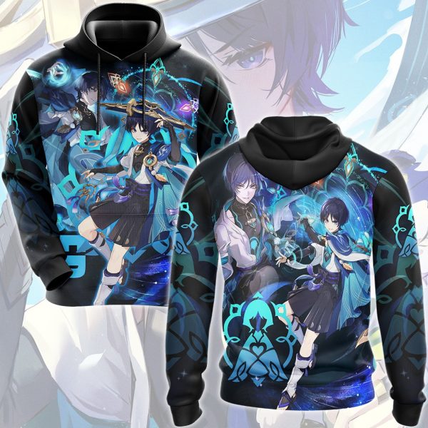 Genshin Impact Wanderer Video Game All Over Printed T-shirt Tank Top Zip Hoodie Pullover Hoodie Hawaiian Shirt Beach Shorts Joggers Zip Hoodie S