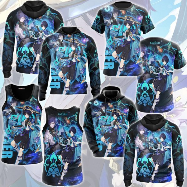 Genshin Impact Wanderer Video Game All Over Printed T-shirt Tank Top Zip Hoodie Pullover Hoodie Hawaiian Shirt Beach Shorts Joggers