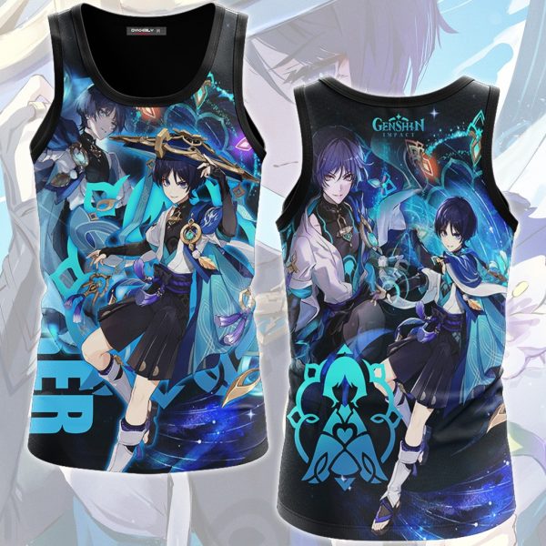 Genshin Impact Wanderer Video Game All Over Printed T-shirt Tank Top Zip Hoodie Pullover Hoodie Hawaiian Shirt Beach Shorts Joggers Tank Top S