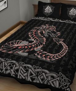 Viking Quilt Bedding Set Jormungandr Valknut 1