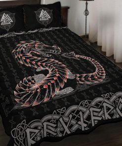 Viking Quilt Bedding Set Jormungandr Valknut 2