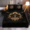 Viking Quilt Bedding Set Warrior Mjölnir Hammer