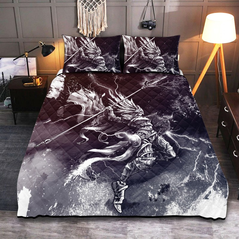 Viking Quilt Bedding Set Valkyrie Norse Mythology