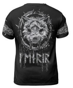 Viking T-shirt Grunge Yggdrasil Skull Fenrir Camo Back