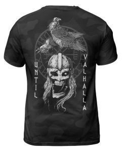 Viking T-shirt Ulfhedinn Until Valhalla Warrior Skull Back