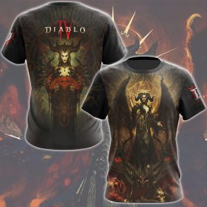 Diablo IV Video Game All Over Printed T-shirt Tank Top Zip Hoodie Pullover Hoodie Hawaiian Shirt Beach Shorts Joggers T-shirt S