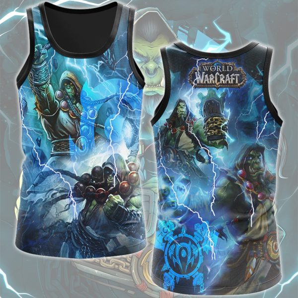 World Of Warcraft Thrall Video Game All Over Printed T-shirt Tank Top Zip Hoodie Pullover Hoodie Hawaiian Shirt Beach Shorts Joggers Tank Top S