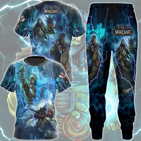 World Of Warcraft Thrall Video Game All Over Printed T-shirt Tank Top Zip Hoodie Pullover Hoodie Hawaiian Shirt Beach Shorts Joggers