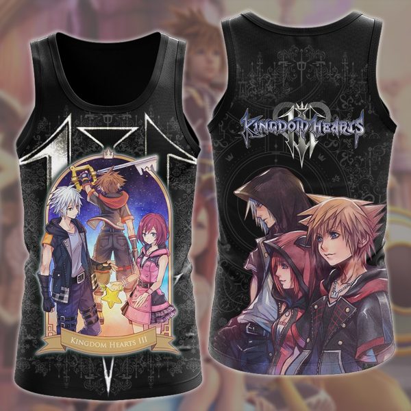 Kingdom Hearts 3 Video Game All Over Printed T-shirt Tank Top Zip Hoodie Pullover Hoodie Hawaiian Shirt Beach Shorts Joggers Tank Top S