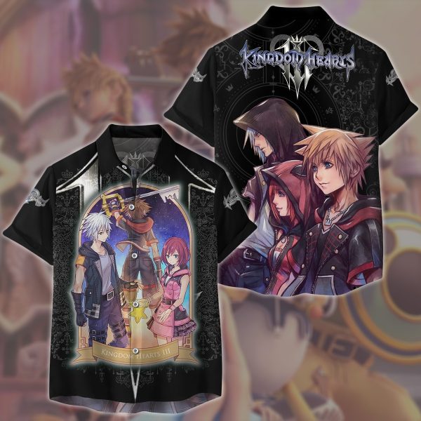 Kingdom Hearts 3 Video Game All Over Printed T-shirt Tank Top Zip Hoodie Pullover Hoodie Hawaiian Shirt Beach Shorts Joggers Hawaiian Shirt S