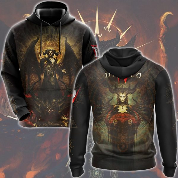 Diablo IV Video Game All Over Printed T-shirt Tank Top Zip Hoodie Pullover Hoodie Hawaiian Shirt Beach Shorts Joggers Hoodie S