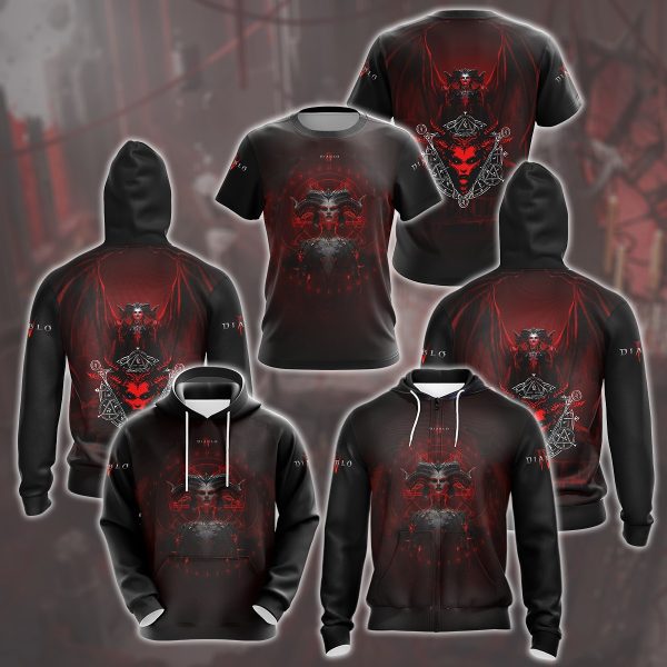 Diablo IV Video Game All Over Printed T-shirt Tank Top Zip Hoodie Pullover Hoodie Hawaiian Shirt Beach Shorts Joggers