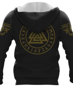 Viking Hoodie Valhalla Sons Of Odin Valknut Back