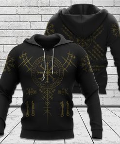 Viking Hoodie Aegishjalmur Helm Of Awe Vegvisir