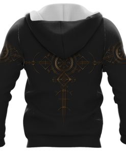 Viking Hoodie Aegishjalmur The Helm Of Awe Back