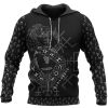 Viking Hoodie Midgard Serpent And Fenrir Vegvisir Front