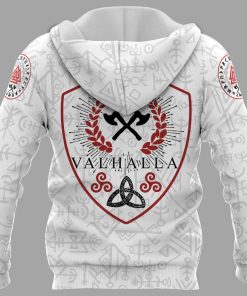 Viking Hoodie Until Valhalla Run Shileld Back