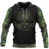 Viking Hoodie Son Of Odin Yggdrasil Camo Design Front