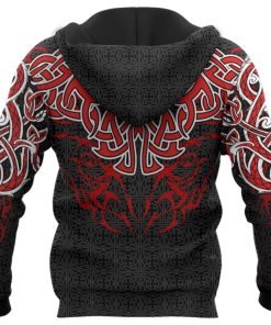 Viking Hoodie Dragons In Norse Mythology Back