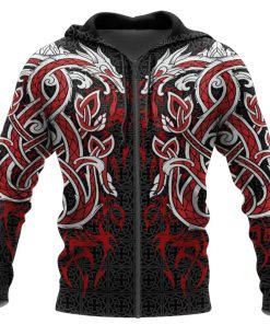 Viking Hoodie Dragons In Norse Mythology Zip