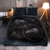 Viking Quilt Bedding Set Norse Raven And Runic Symbols