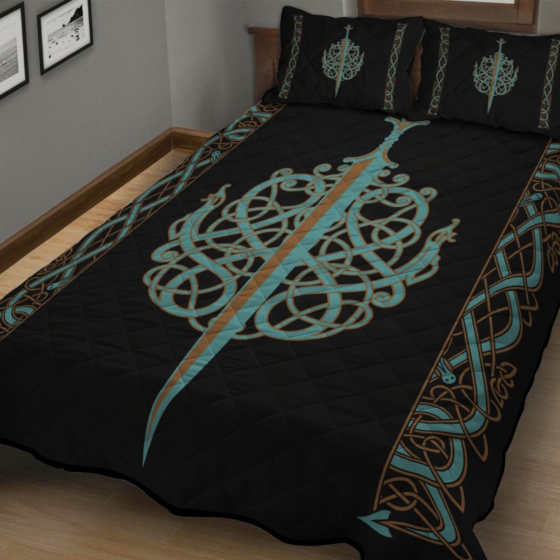 Viking Quilt Bedding Set The Norse Swords Ulfberht 1