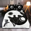 Viking Quilt Bedding Set Norse Wolves Hati and Skoll