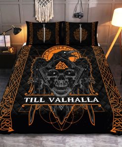 Viking Quilt Bedding Set Norse Raven Till Valhalla