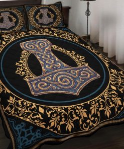 Viking Quilt Bedding Set Thor Hammer Mjolnir 2