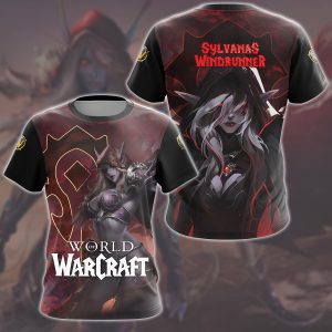 World Of Warcraft Sylvanas Windrunner Video Game All Over Printed T-shirt Tank Top Zip Hoodie Pullover Hoodie Hawaiian Shirt Beach Shorts Joggers T-shirt S 