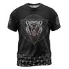 Viking T-shirt Wolf With Old Norse Symbols Front