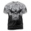 Viking T-shirt Fierce Skull Pattern Camouflage Front