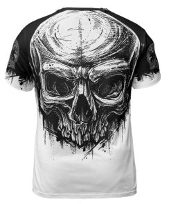 Viking T-shirt Skull And Ulfhedinn Simple Black Design Back