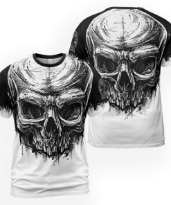 Viking T-shirt Skull And Ulfhedinn Simple Black Design