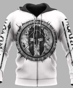 Spartan Hoodie Strength Courage and Family Zip