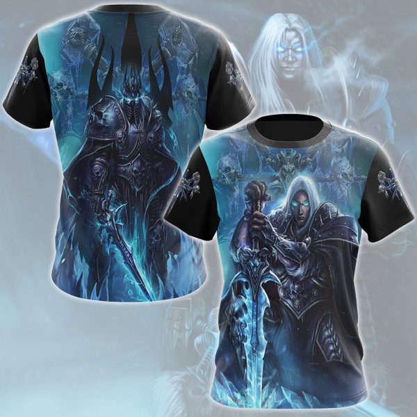 World Of Warcraft Arthas The Lich King Video Game All Over Printed T-shirt Tank Top Zip Hoodie Pullover Hoodie Hawaiian Shirt Beach Shorts Joggers T-shirt S