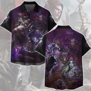 World Of Warcraft Sylvanas Windrunner Video Game All Over Printed T-shirt Tank Top Zip Hoodie Pullover Hoodie Hawaiian Shirt Beach Shorts Joggers Hawaiian Shirt S 